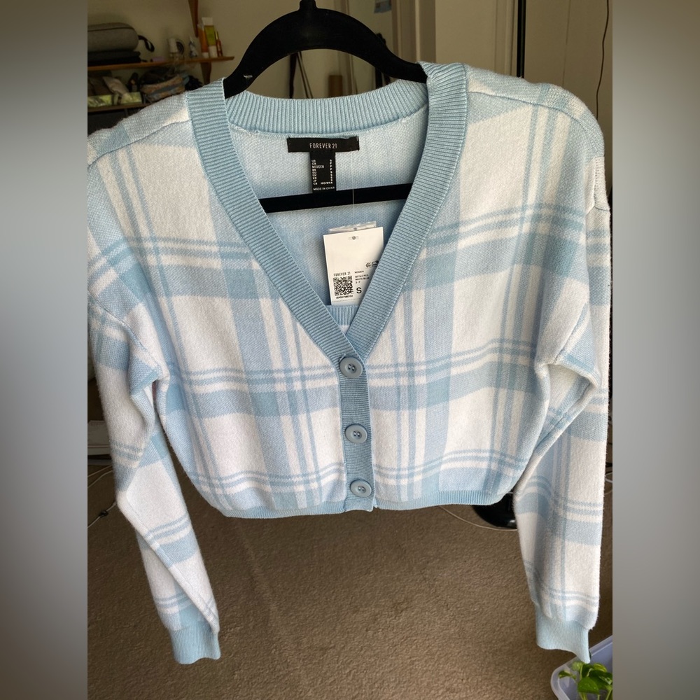 Forever 21 - Blue and White Plaid Sweater